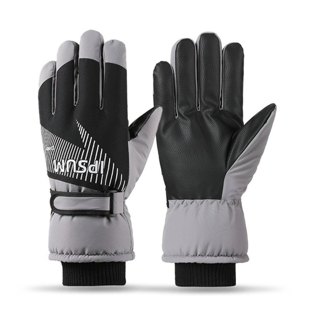 Stripe Skiing Gloves Keep Warm Full Finger Mittens Fashion Cycling Mittens  Female/Girls