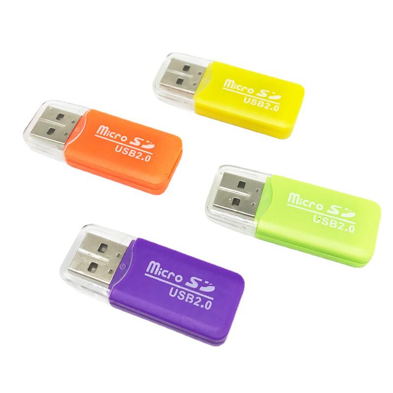 Multicolor USB 2.0 Mobile Phone SD/TF Card Reader with Medium Speed Download