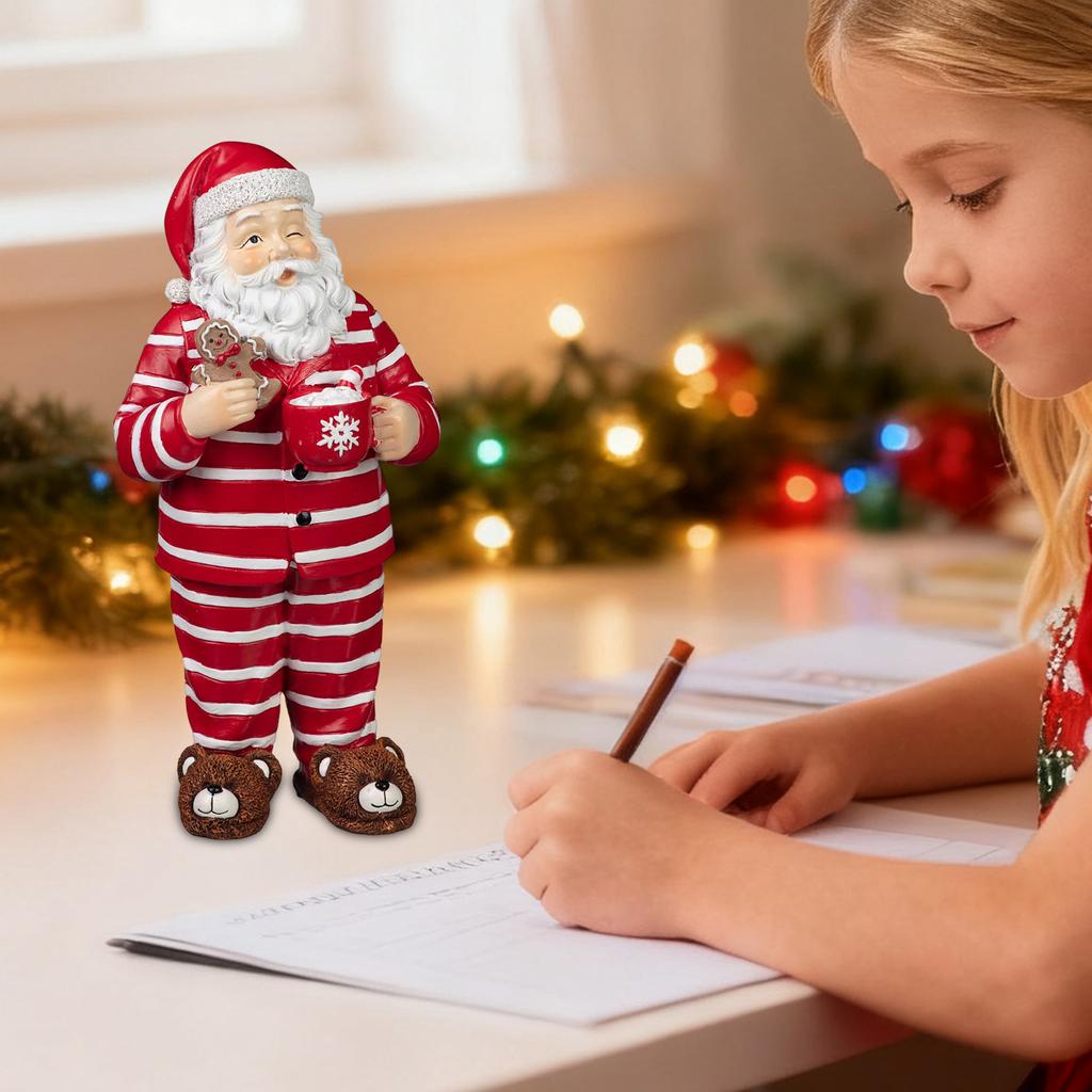 Santa In & Bear Slippers Ornament