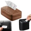 Car Tissue Case Trash Can PU Mounts To and Sun Interior Car Car Accessories & 2-Piece Set, Stain-Resistant Leather, Headrest, Handrail, Dashboard,