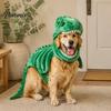 Costume Cosplay Animale Carino Costume Scheletro Dinosauro per Animali Domestici, Vestito di Halloween per Cani, Poliestere Morbido Divertente per Cani Gatti, Abbigliamento Trick or Treat Gatto
