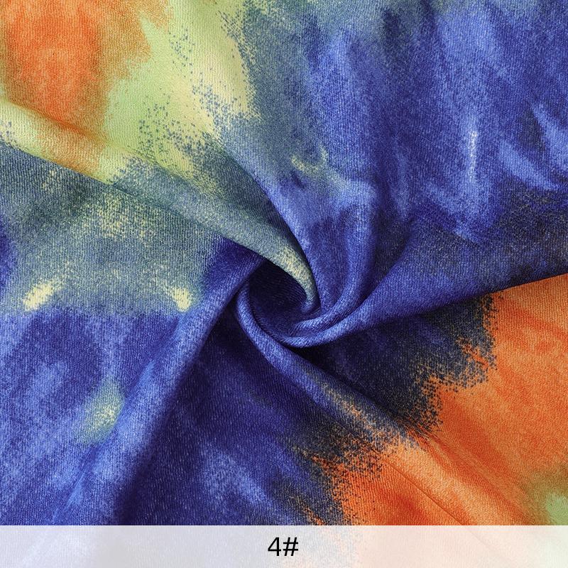 

Elastic Tie Dye Printed Cotton Fabric for Sewing T-shirts, Clothing ,Dress, Background Decoration Fabrics 160x50cm/160x200cm 50X160cm