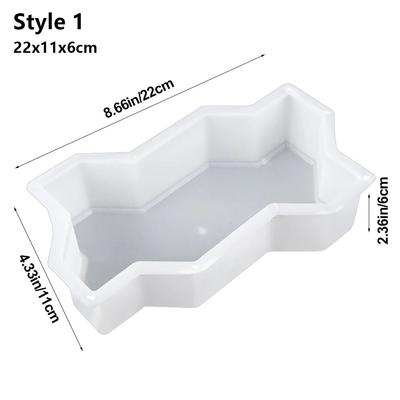 1Pcs Waves Shaped Paving Brick Mould Plastic Reusable Stepping Stone Paver DIY Concrete Path Maker Mold