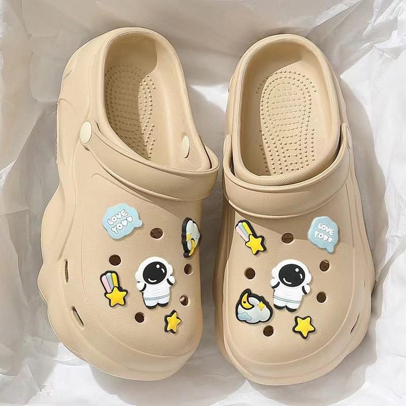 Women's 2025 Summer EVA Platform Clog Slippers - Height-Enhancing, Anti-Slip Beach Sandals