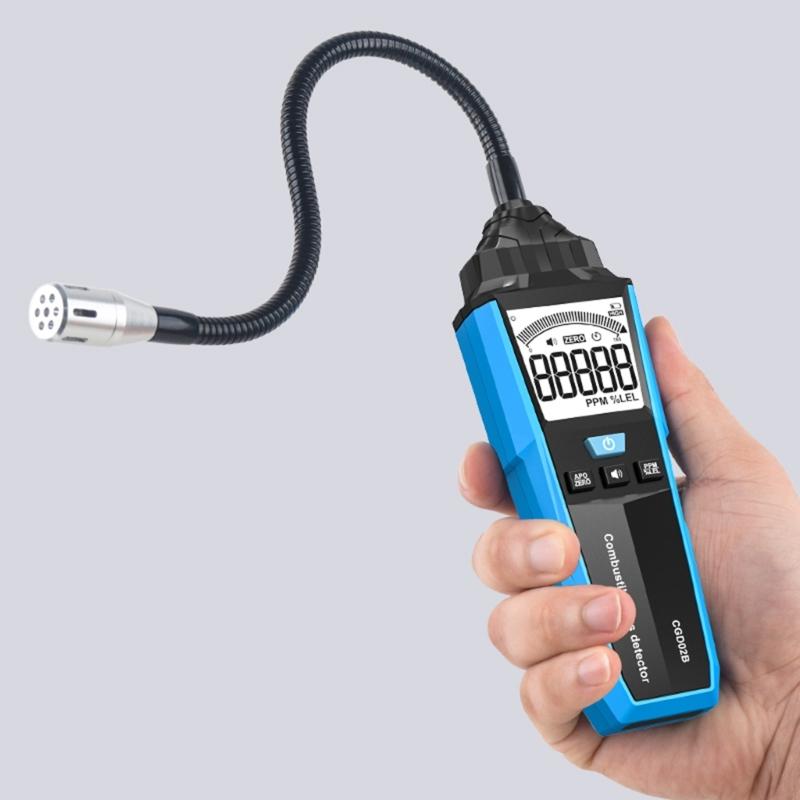 Portable Combustible Natural Gas Leak Location Determine Meter Tester Analyzer Accurate Detection with Sound Light Alarm