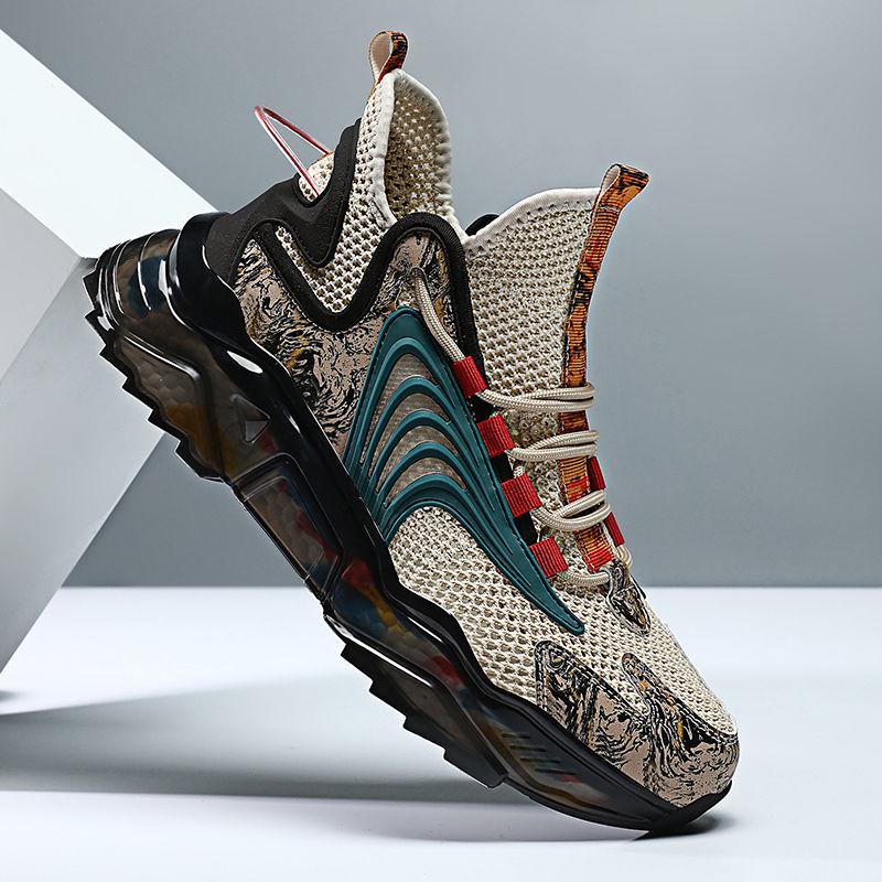 Male Shoes Mesh Thick Platform Men's Casual Sneakers Mens Size 9 Tourist Jogging New Arrivals Without Leather Sports