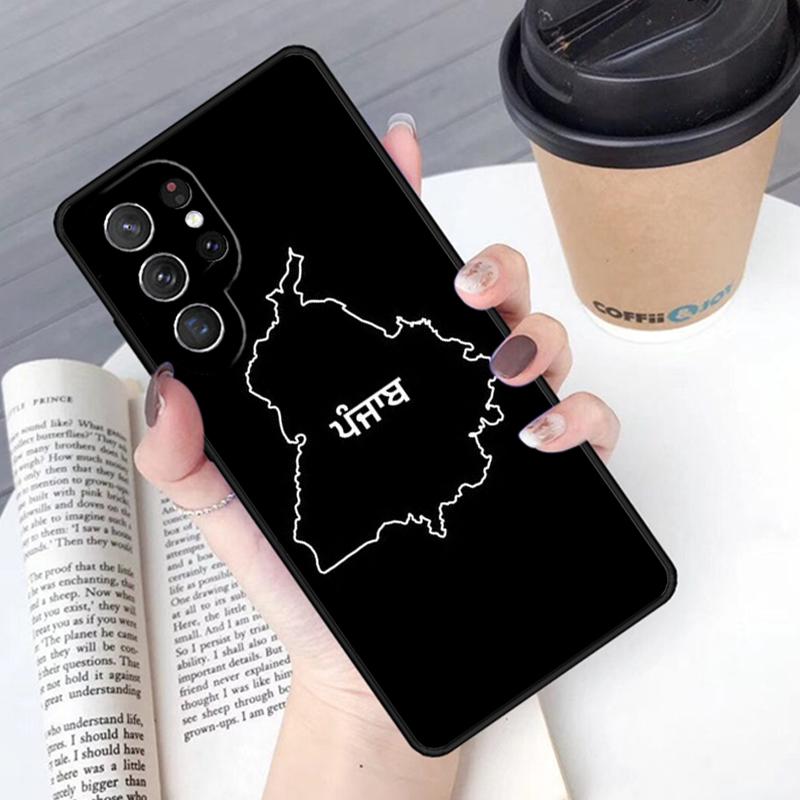 Punjab Map Phone Case Cover For Samsung Galaxy S24 S25 Ultra S21 S22 Ultra S10E Note 10 Plus Note 20 FE S23