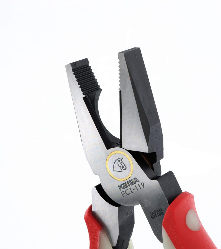 Maruto Hasegawa Kousakusho KEIBA The High Leverage Luminous FCI119 High-Grade Pliers, 2-Compartment, Handle, 220mm,