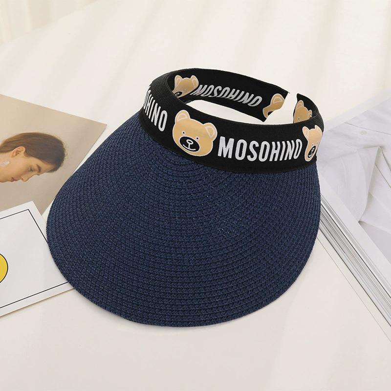 New Women's Summer UV Protection Sweet Ribbon Seaside Vacation Sunshade Bucket Hat Bow Large Brim Straw Hat