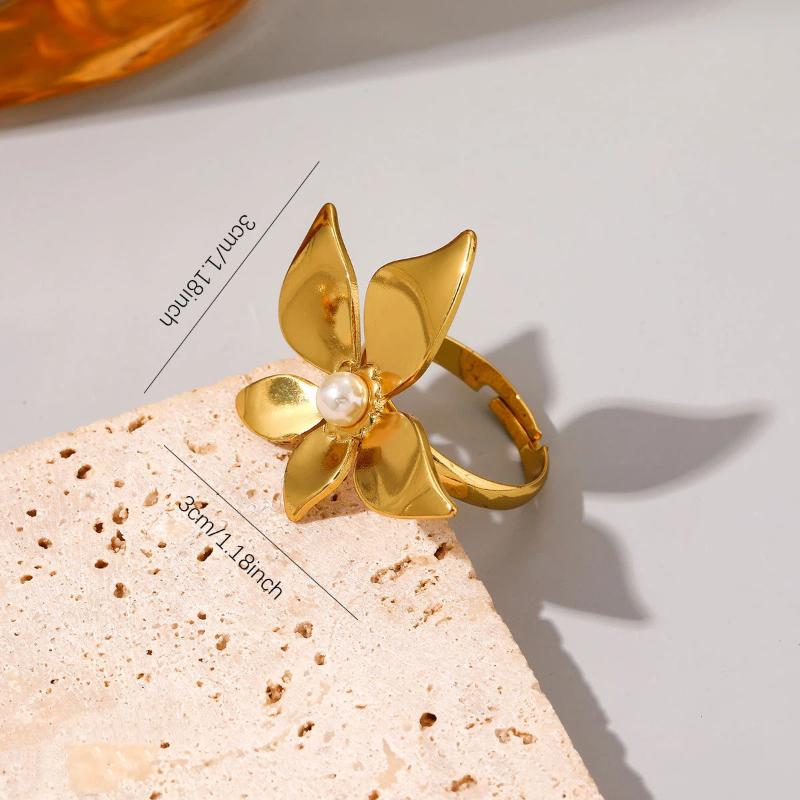 Fashion Stainless Steel Pearl Earrings For Women Geometric Irregular Metal Stud Earring Trendy Jewelry Gift