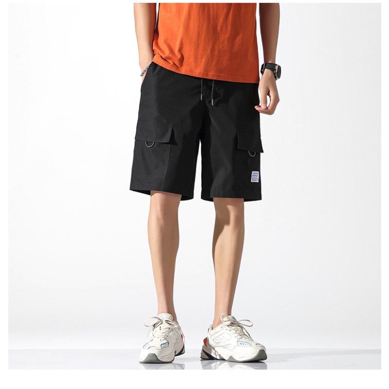 Summer Men's Workwear Five Quarter Pants, Loose, Casual, Versatile, Thin, Multi Pocket Quick Drying Shorts