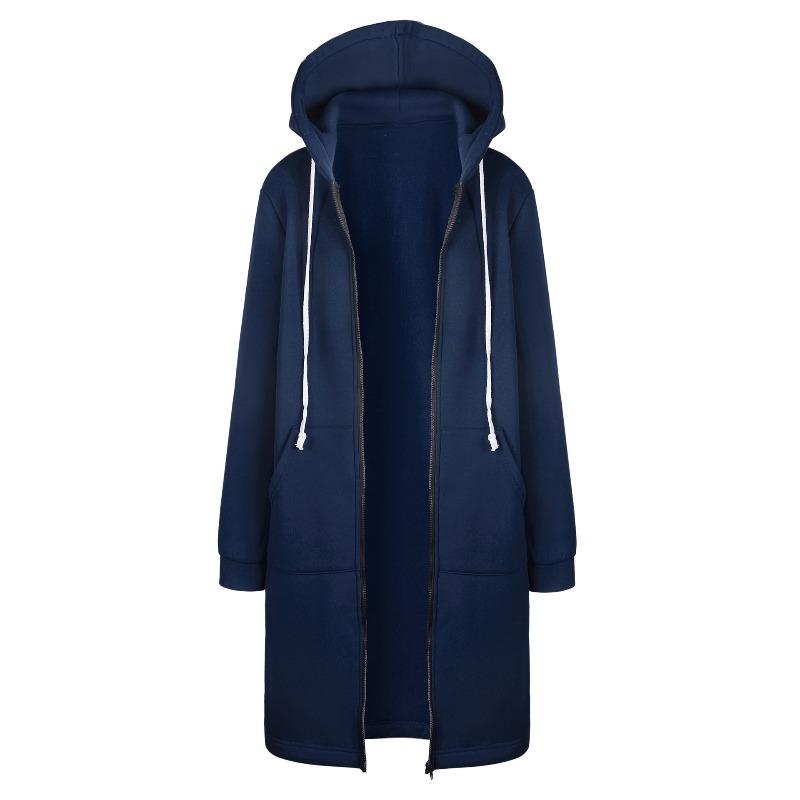 Women's Longline Hooded Sweatshirt Long Sleeve Tunic Top Casual Pullover for Fall Winter Comfortable Loungewear