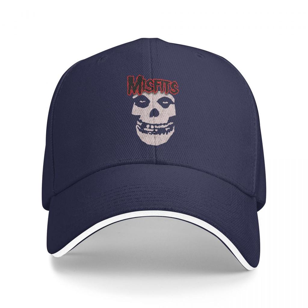 Misfits Rockband Totenkopf Horror Baseballkappen Snapback Baseballmützen Atmungsaktiv Lässig Kappe Outdoor für Männer und Frauen