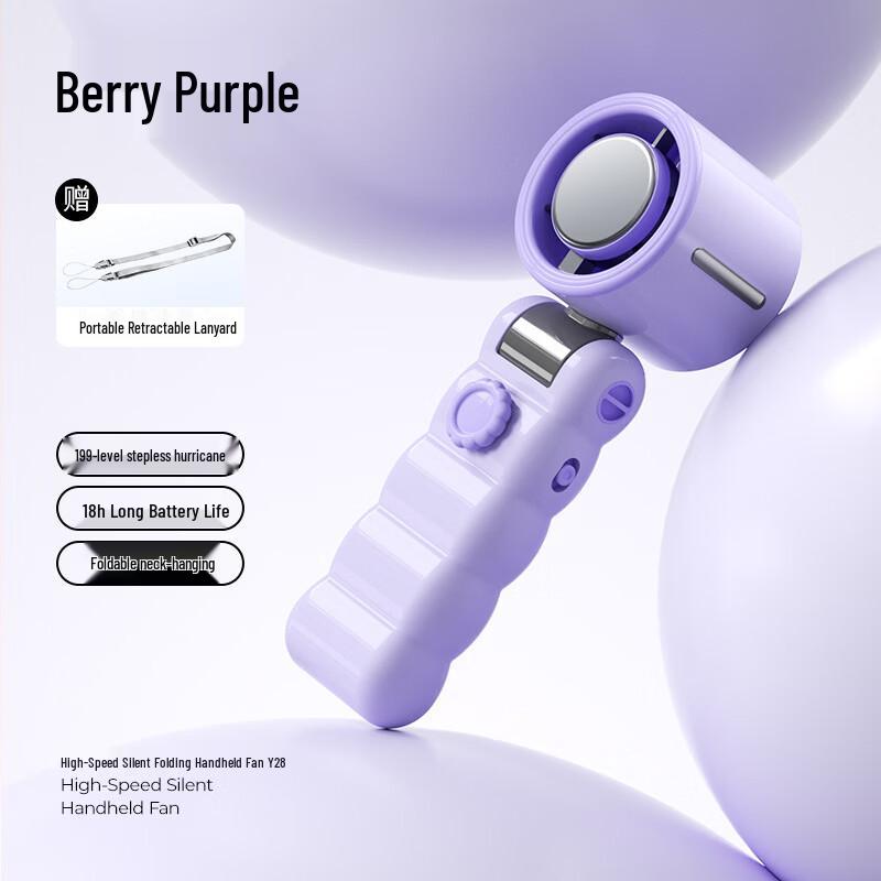 Mini Foldable Semiconductor Cooling Handheld & Desktop Fan with Digital Display
