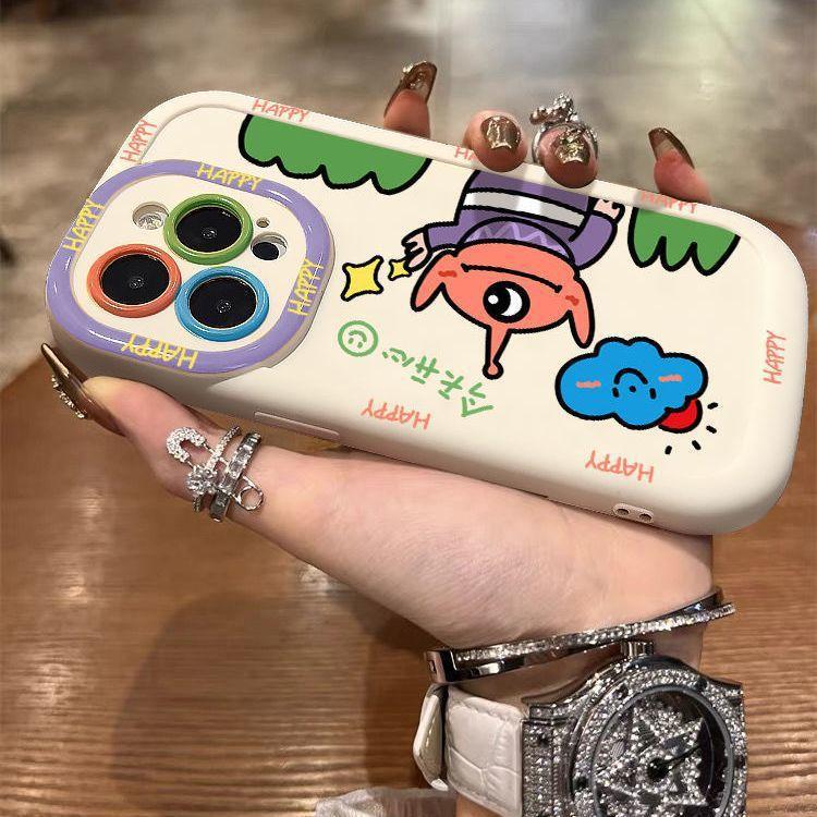 Ins Style Big-eyed Guy for Apple 16/14/15promax Mobile Phone Case for IPhone12/11 Puff Case Xs/xr Soft