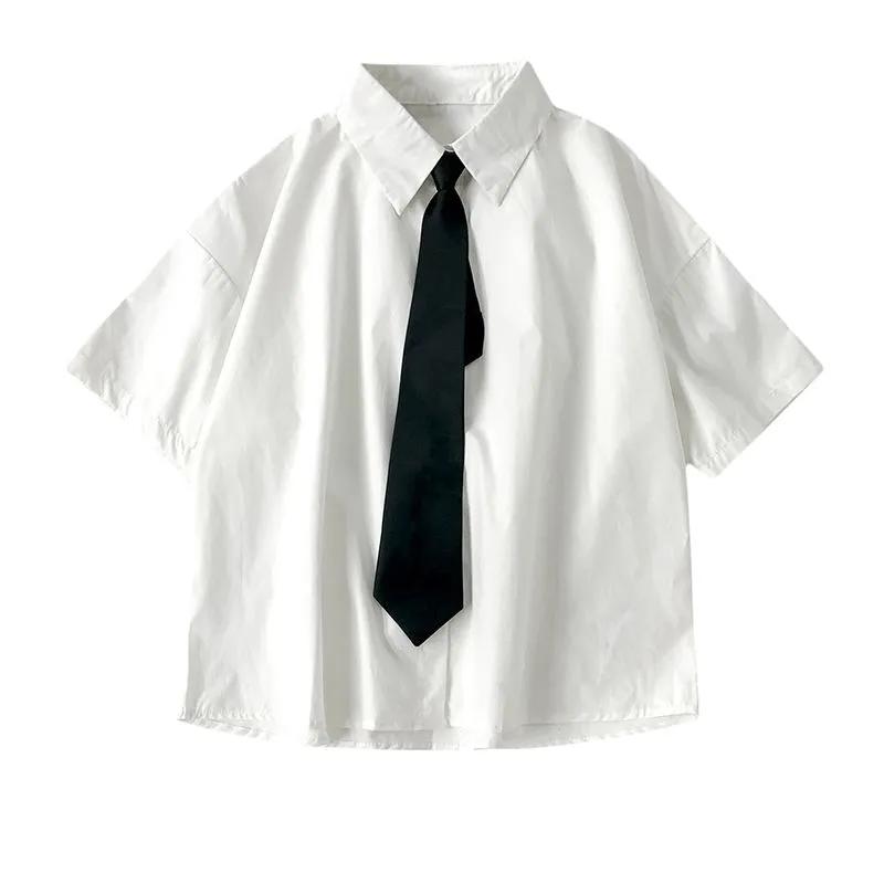 Shirts Elegant Office Ladies White Collared Tops and Blouses for Woman