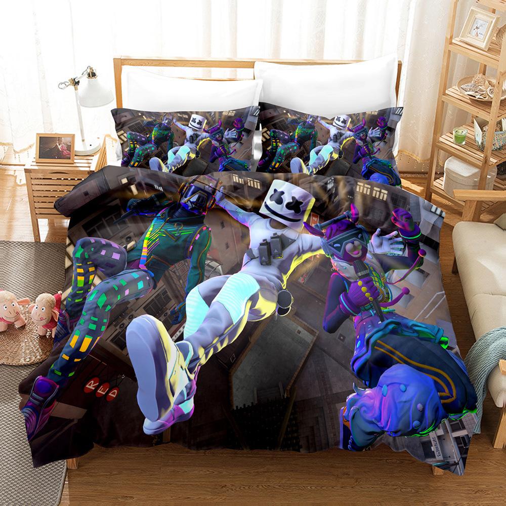 

Digital Printing Fortnite Bedding Three-Piece Set Plus Printing Four-Piece Set 210 * 210 three-piece set