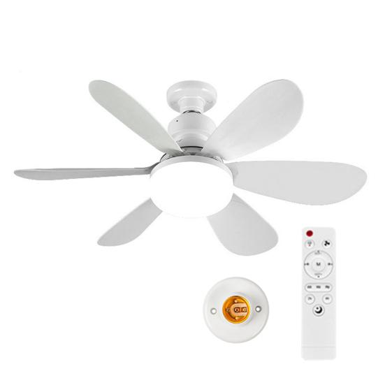 

Потолочный вентилятор 2-в-1 с подсветкой, пульт дистанционного управления E27, базовая функция памяти, регулируемая яркость, 3 скорости, современный стиль, потолочный вентилятор для спальни, светильник
