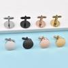 Stainless Steel Mirror Polished Men's Business Cufflinks