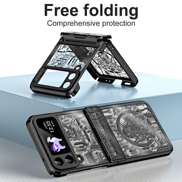 For Samsung Z Flip 4 Fashion Shockproof Funda Case for Samsung Galaxy Z Flip 4 5G Flip4 Zflip4 Fall Protection Phone Covers