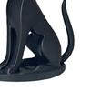 3D Printed Geometric Dog Sculpture Modern Minimalist Desk Decor Matte Black & White