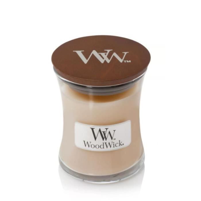 Vonná svíčka - Dřevěný knot - Mini svíčka přesýpací hodiny - Med - Přírodní sójový vosk - Dřevěný knot