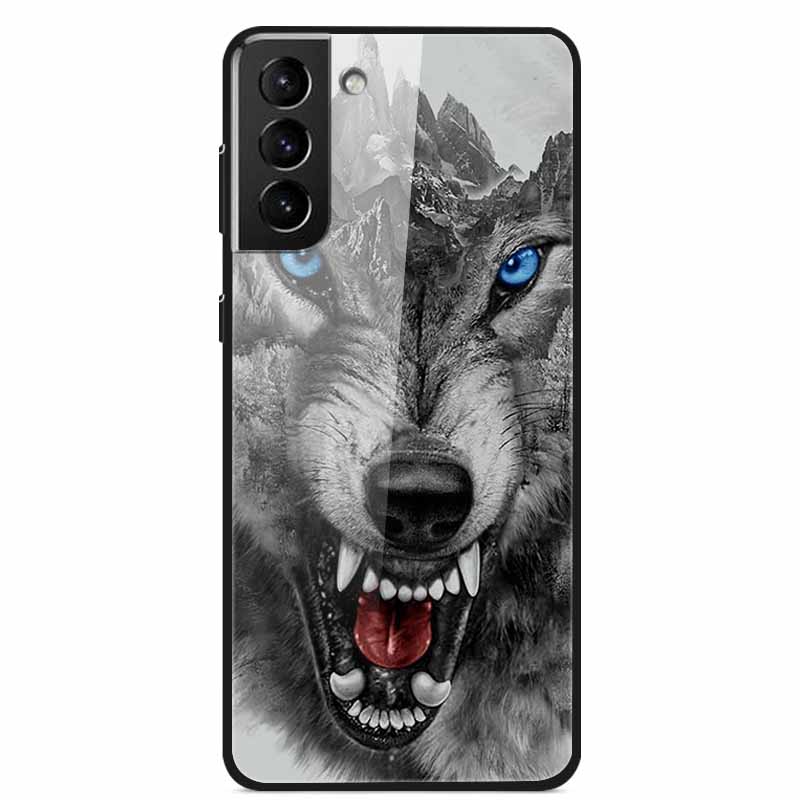 For Samsung S22 5G Cases S22Plus S22Ultra 5G Tempered Glass Hard Back Cover for Samsung Galaxy S22 Plus Case S22Ultra S22+ Cover