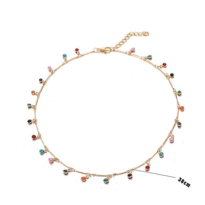 Boho Women Choker Tassels Multicolour Beads Pendant Necklace Chain Jewelry Gifts