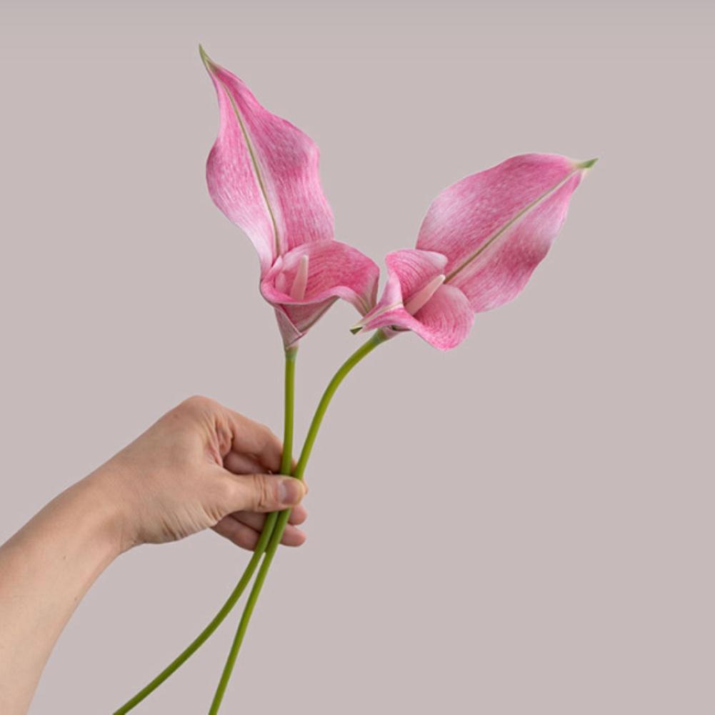 10pcs Artificial Flowers Centerpiece for Dining Table EVA Plastic 56cm Tall Stems Lifelike Calla Lily Realistic Texture