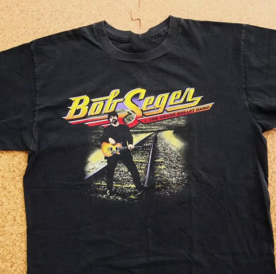 Bob Seger And The Bullet Silver Band Černé tričko Plná velikost S-5XL Unisex tričko