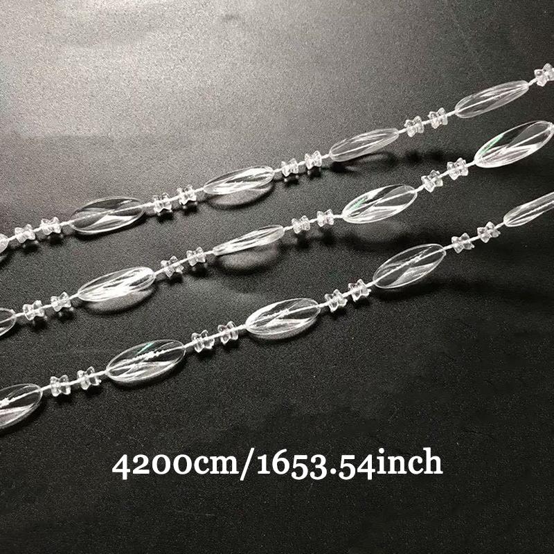 WTEMPO Cortinas de Contas Divididas Transparentes Claras Portas Cortinas de Contas Penduradas Cortinas de Cordão de Contas Borla Cortinas de Contas Divisória de Ambiente Decorações de Tela