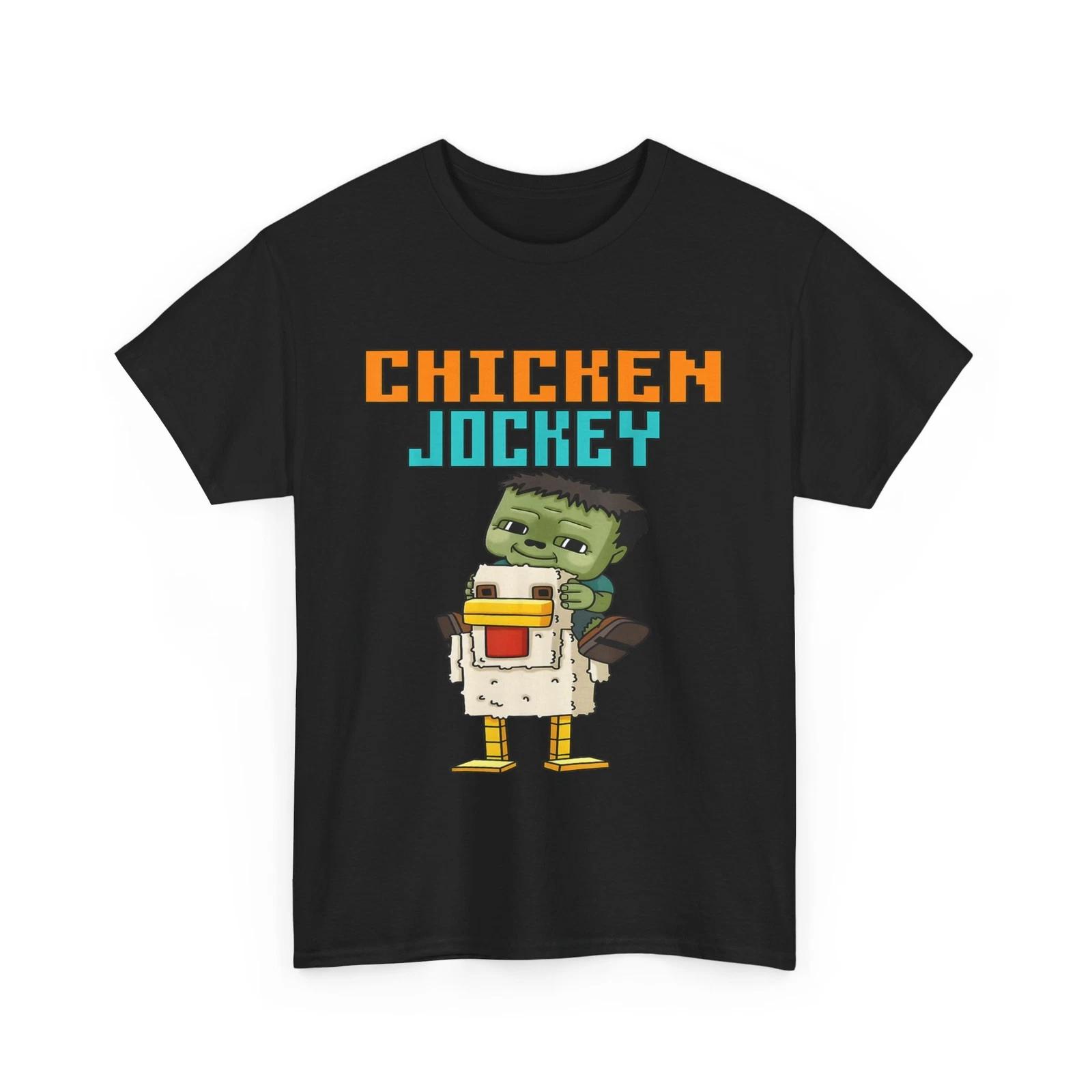 Chicken Jockey Lovers Zombie Gamer Women Men Funny Shirt XL
