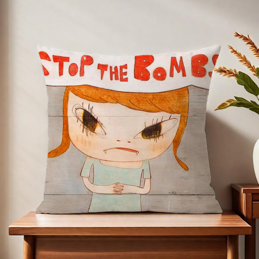 Yyoshitomoo Art Cushion Cover For Pillow Nnarass Printing Sofa Decoration Home Car Room Coffee Shop Office Nordic Simplicity