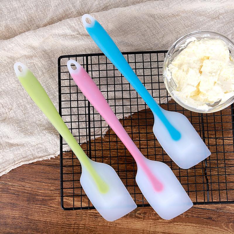 1Pc Small Non Stick Butter Spatula Translucent Silicone Cream Baking Scraper