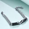 5MM Titanium Steel Valentine's Couple Bracelet - Customizable with Laser Engraving