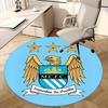 Manchester City Crest,Superbia In Proelio Chair Mat Round Rug Office Carpet, Machine Washable, Non Slip, Suitable for Living Rooms, Bedrooms