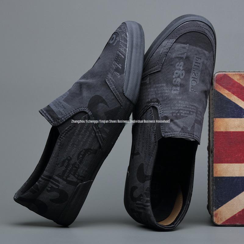 Baoda 2025 Herren Canvas Slip-On Schuhe - Frühling/Sommer Atmungsaktive Lässige Fahr-Loafer