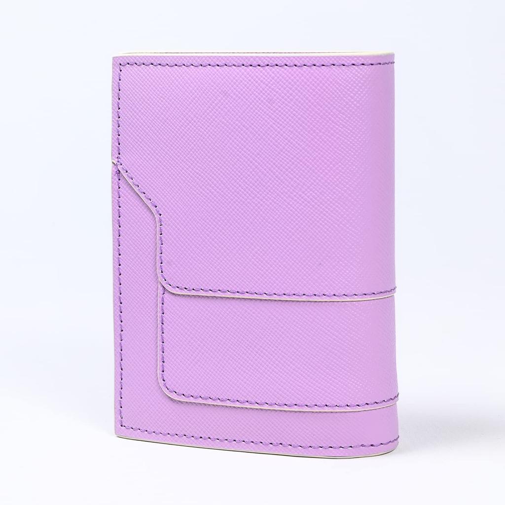 Marni Portfel dwuklapkowy Kompaktowy portfel Skóra Saffiano Jasny lila PFMOQ14U07 LV520 Z617W Damski [Produkt]