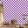 Checkerboard Wallpaper Purple for Living Room and Bedroom 50x1000