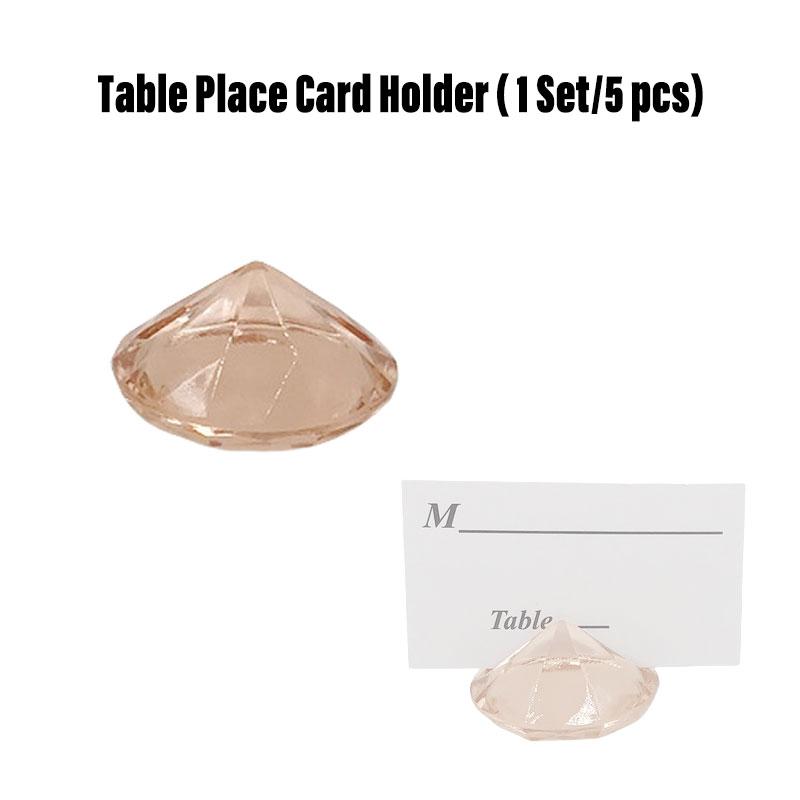 

Бриллиант 5 шт. Акриловый держатель для карточек рассадки Кристальная свадебная настольная декорация розового золота