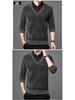 Woodpecker Men's Fleece-Lined Two-Piece Chenille Sweater with Shirt Collar