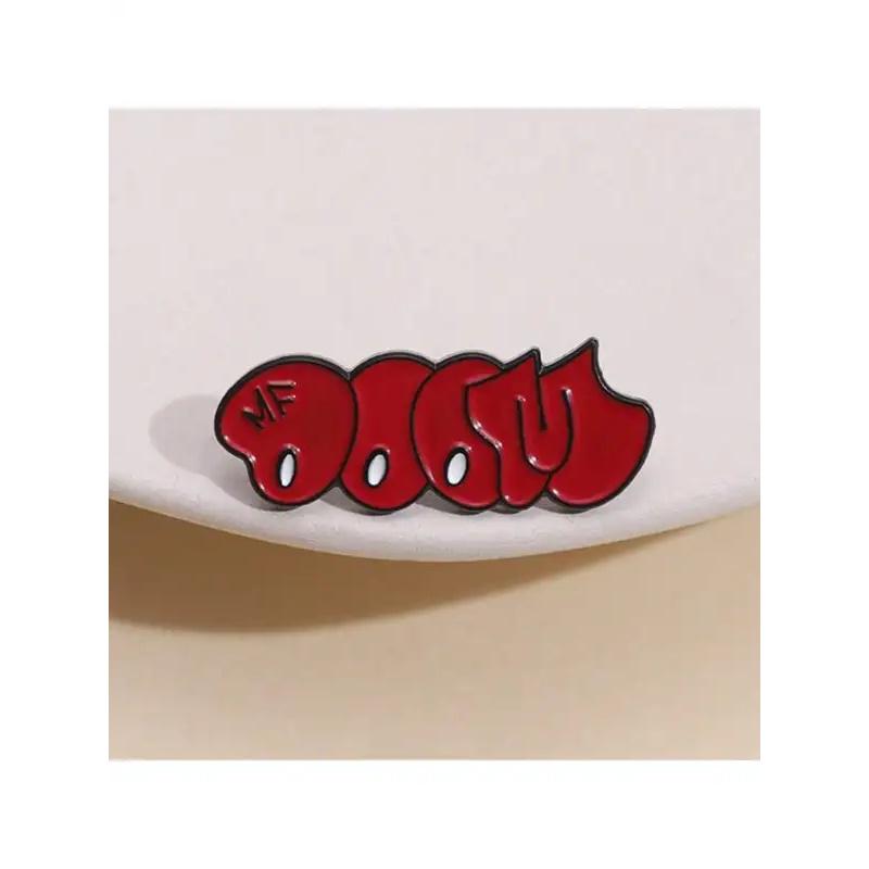 "Doom"" Graffiti Enamel Brooch Badges Pin - Trendy Accessory For Backpack Clothes, Bags & Hats - Durable & Stylish Unisex Gift"