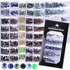 Long Bag Nail Art Jewelry Glass Flat Bottom Diamond Nail Art Diamond Nail Art Jewelry Mixed