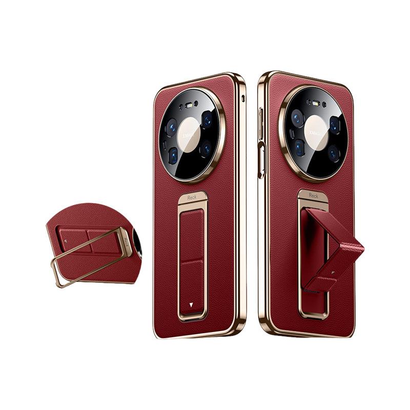 Applicable to Huawei mate80promax mobile phone case, wristband bracket Mate70pro all-inclusive anti-drop 60pro leather case