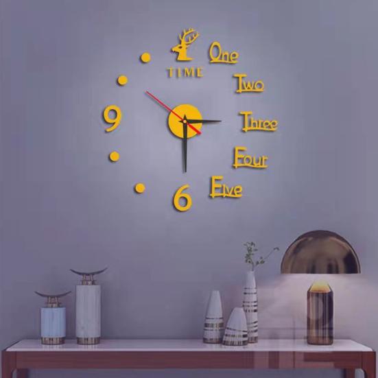 Luminous Wall Clock Modern Design Easy to Install Battery Powered Silent DIY Wall Clock Decoration for Living Room