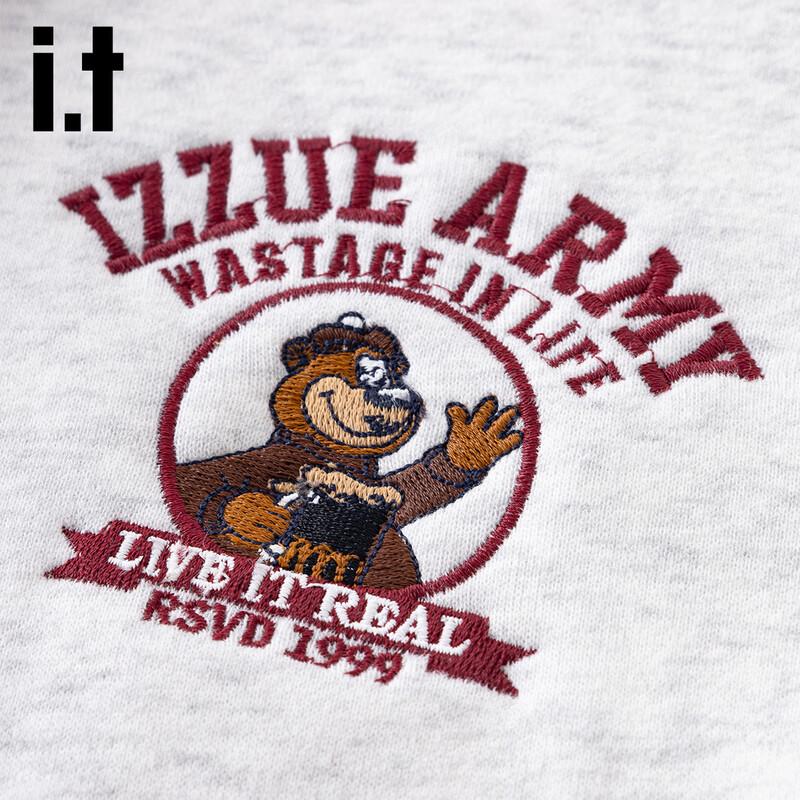 Izzue It Damen Fleecegefütterter Hoodie mit Bärengrafik