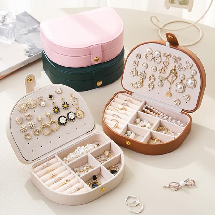 Practical Sturdy Leather Jewelry Container Drawers Home Accessory Portable Decoration for Collectors and Enthusiasts