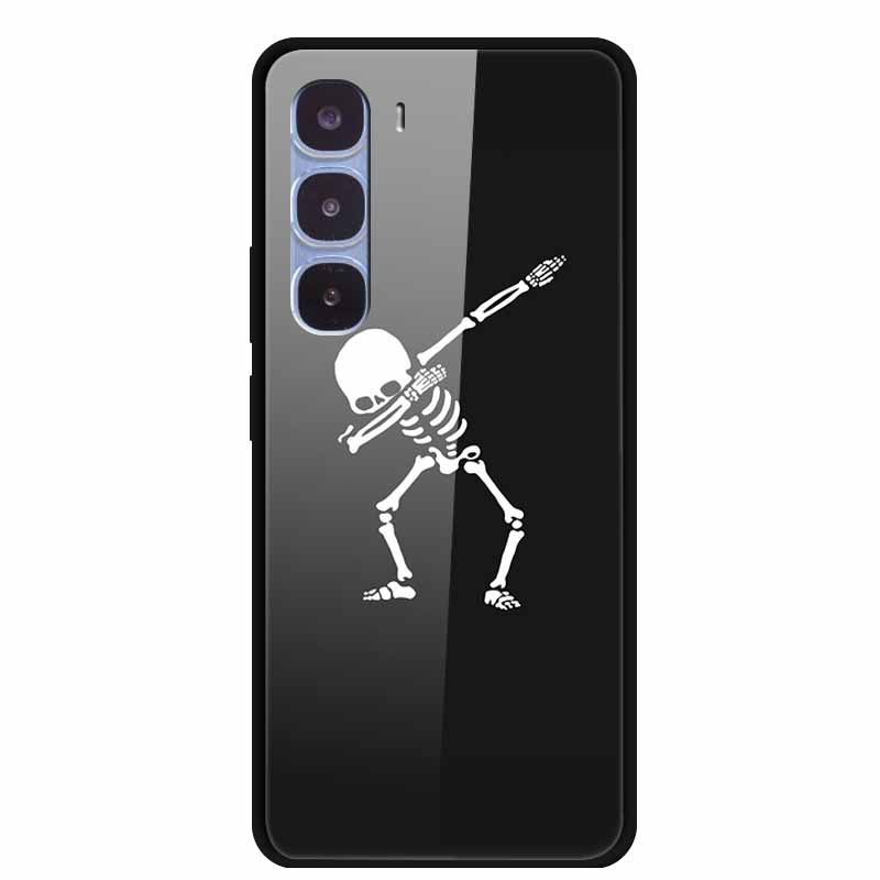 Funda de Lujo Para Infinix Hot 60 Pro X6885 Cubierta de Cristal Templado para Fundas de Teléfono Infinix Hot 60 Pro Animales de Moda Protectora Funda