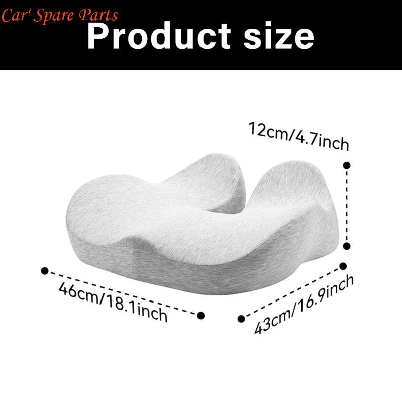Y4UA Breathable Tailbone Support Pillow Thickened Memory Foam Cushion for Driving Working Comfort