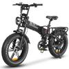 SAMEBIKE RS-A02 Fat Tire Electric Mountain Bicycle for Adults 20"×4.0", 1200W Folding Electric Bike,Removable Battery 48V17AH